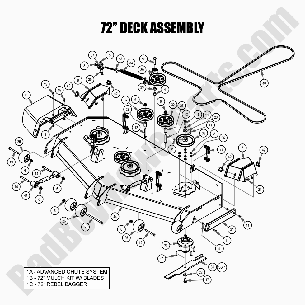2579 - Bad Boy Mower Parts Lookup > 2021 > Rebel > 72\" Deck Assembly